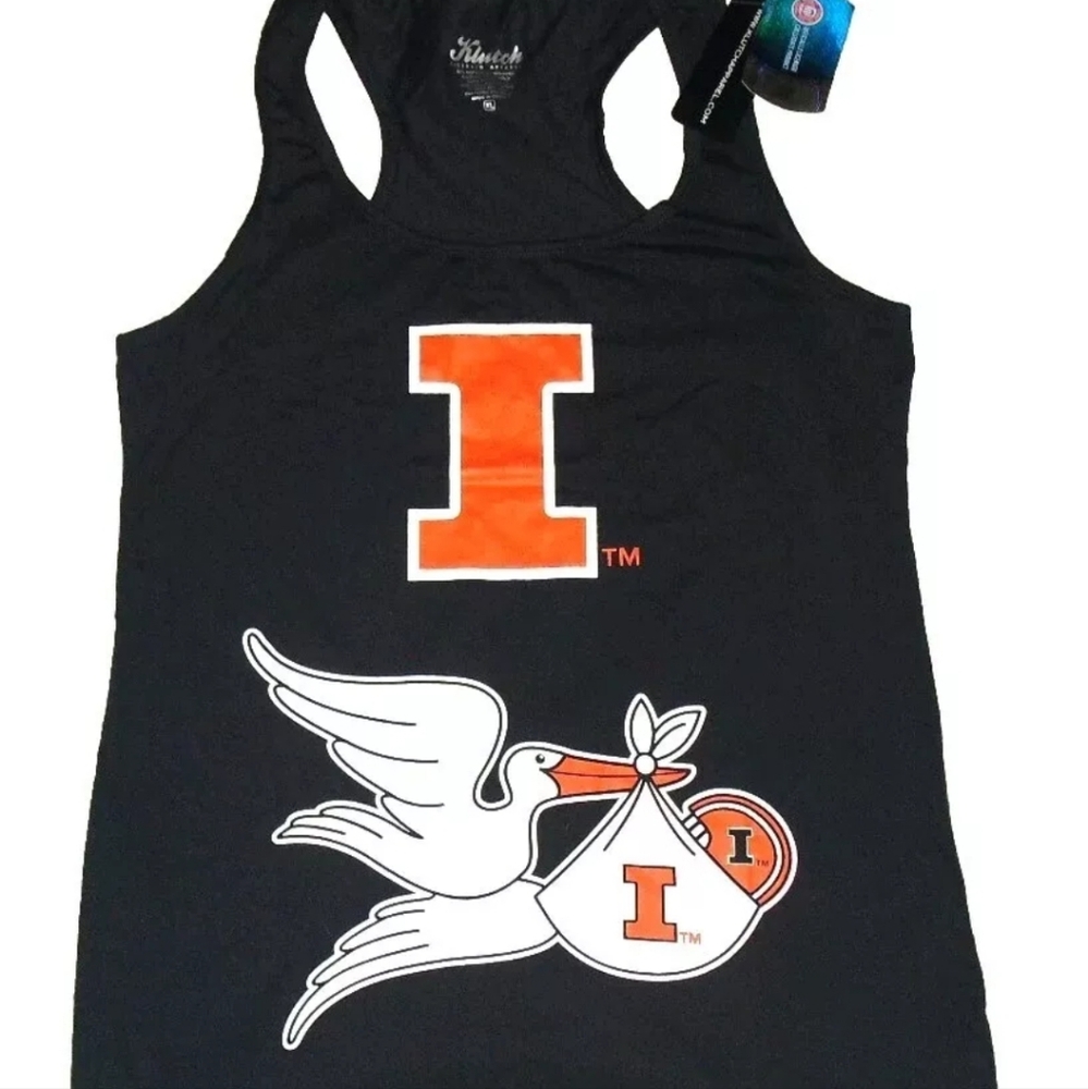 Illinois Illini University Maternity Womens Girls Tank Top New sz. XL New Ncaa